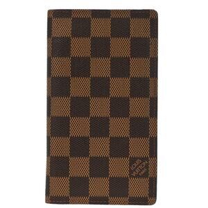 Louis Vuitton Damier Porte Valeurs Checkbook Wallet Brown